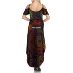 aboriginal-christmas-family-matching-summer-maxi-dress-and-hawaiian-shirt-aussie-koala-christmas-tree-with-aboriginal-inspired