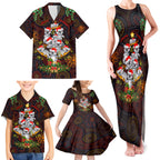 aboriginal-christmas-family-matching-tank-maxi-dress-and-hawaiian-shirt-aussie-koala-christmas-tree-with-aboriginal-inspired