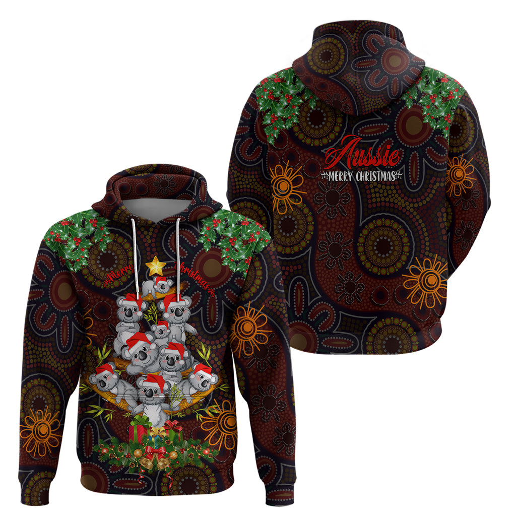 aboriginal-christmas-hoodie-aussie-koala-christmas-tree-with-aboriginal-inspired
