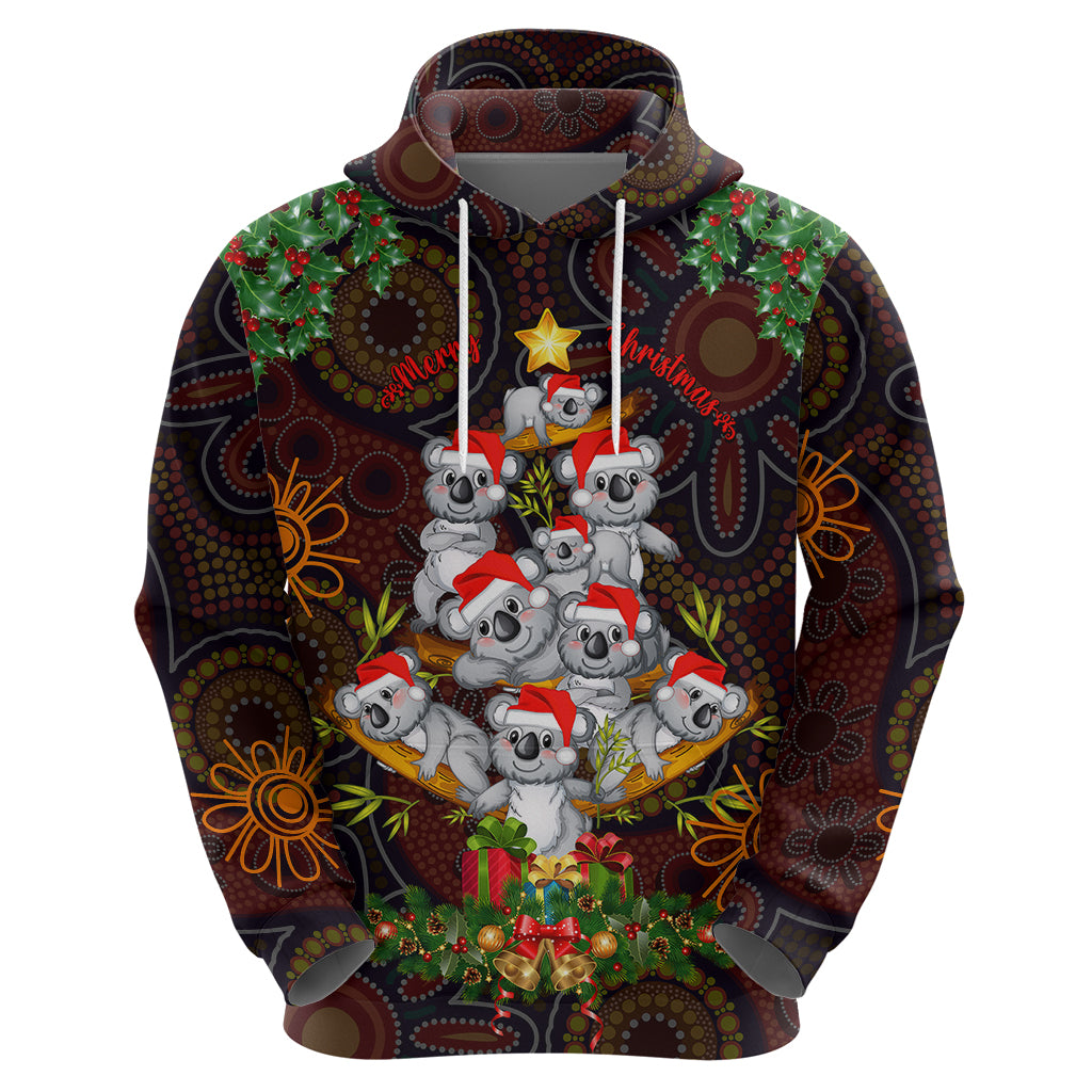 aboriginal-christmas-hoodie-aussie-koala-christmas-tree-with-aboriginal-inspired