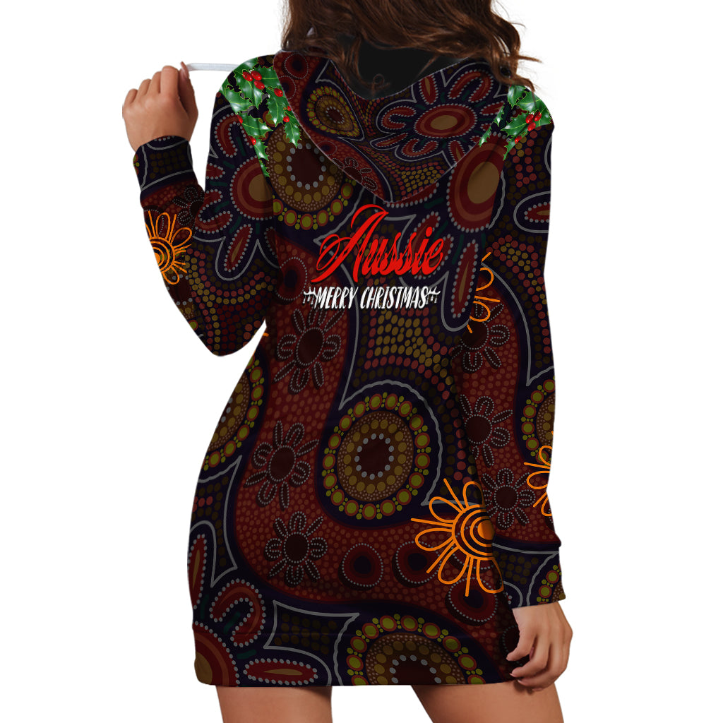 aboriginal-christmas-hoodie-dress-aussie-koala-christmas-tree-with-aboriginal-inspired