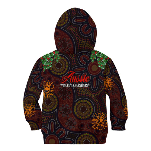 aboriginal-christmas-kid-hoodie-aussie-koala-christmas-tree-with-aboriginal-inspired