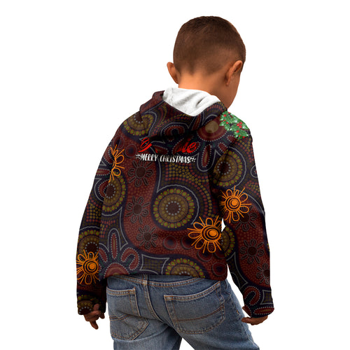 aboriginal-christmas-kid-hoodie-aussie-koala-christmas-tree-with-aboriginal-inspired