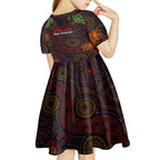 aboriginal-christmas-kid-short-sleeve-dress-aussie-koala-christmas-tree-with-aboriginal-inspired