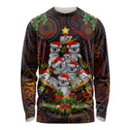 aboriginal-christmas-long-sleeve-shirt-aussie-koala-christmas-tree-with-aboriginal-inspired