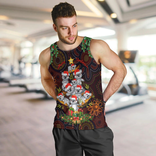 aboriginal-christmas-men-tank-top-aussie-koala-christmas-tree-with-aboriginal-inspired