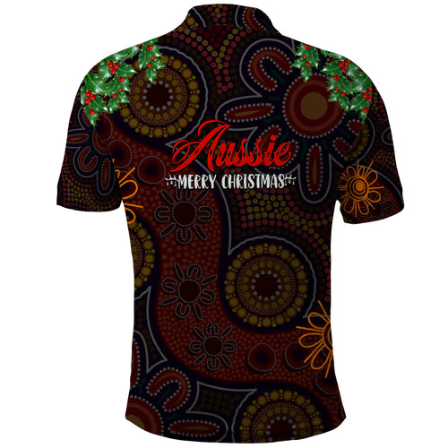 aboriginal-christmas-polo-shirt-aussie-koala-christmas-tree-with-aboriginal-inspired