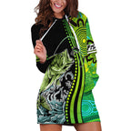 australia-fishing-hoodie-dress-aboriginal-rise-and-shine-a-bass-fish-jumps-out-of-water-and-aboriginal-patterns-inspired
