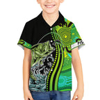 australia-fishing-kid-hawaiian-shirt-aboriginal-rise-and-shine-a-bass-fish-jumps-out-of-water-and-aboriginal-patterns-inspired