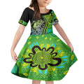 australia-fishing-kid-short-sleeve-dress-aboriginal-rise-and-shine-a-bass-fish-jumps-out-of-water-and-aboriginal-patterns-inspired
