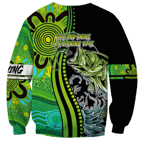 australia-fishing-sweatshirt-aboriginal-rise-and-shine-a-bass-fish-jumps-out-of-water-and-aboriginal-patterns-inspired