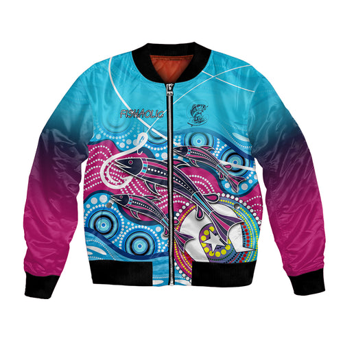 australia-fishing-bomber-jacket-fishaholic-with-the-dhari-symbol-and-aboriginal-pattern