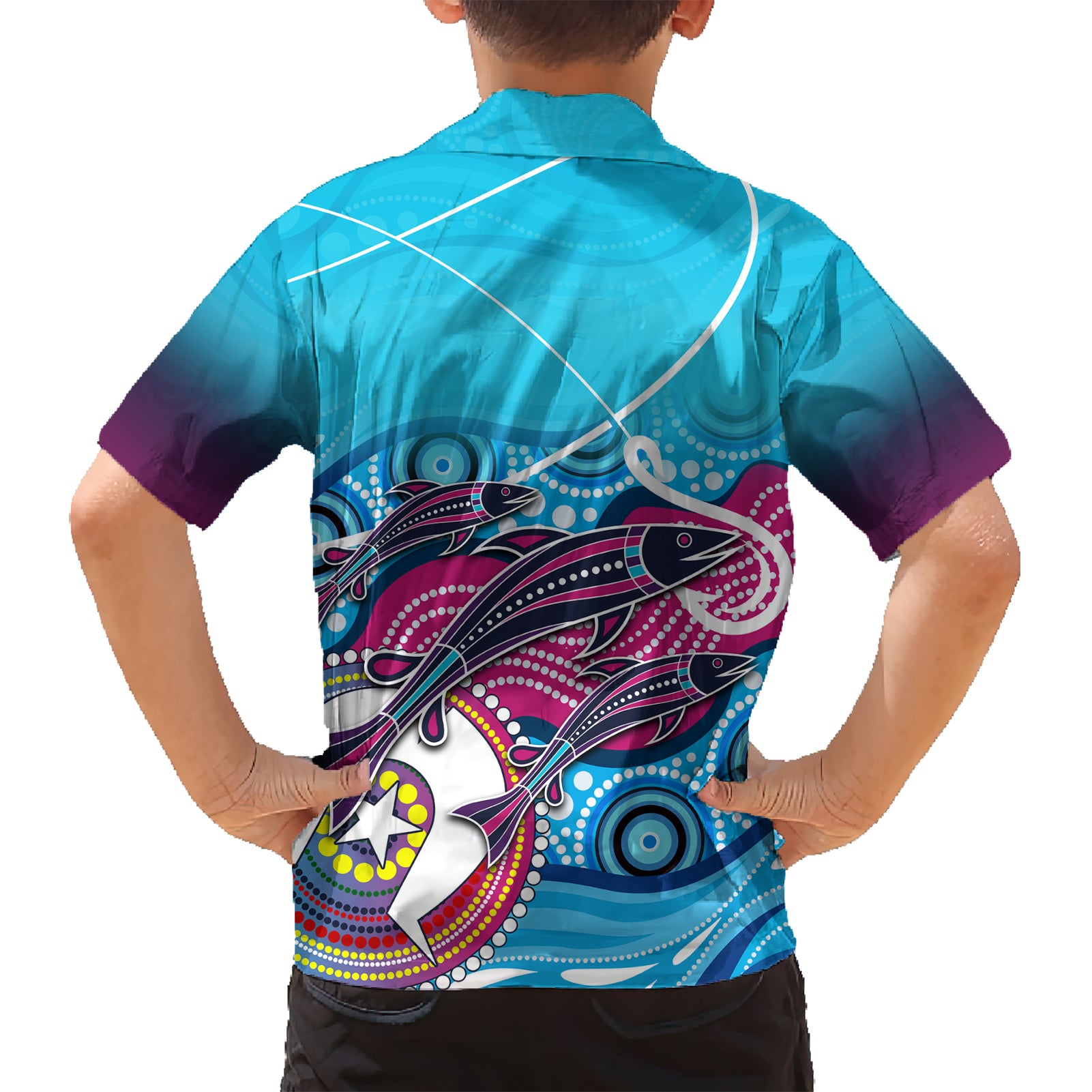 australia-fishing-hawaiian-shirt-fishaholic-with-the-dhari-symbol-and-aboriginal-pattern