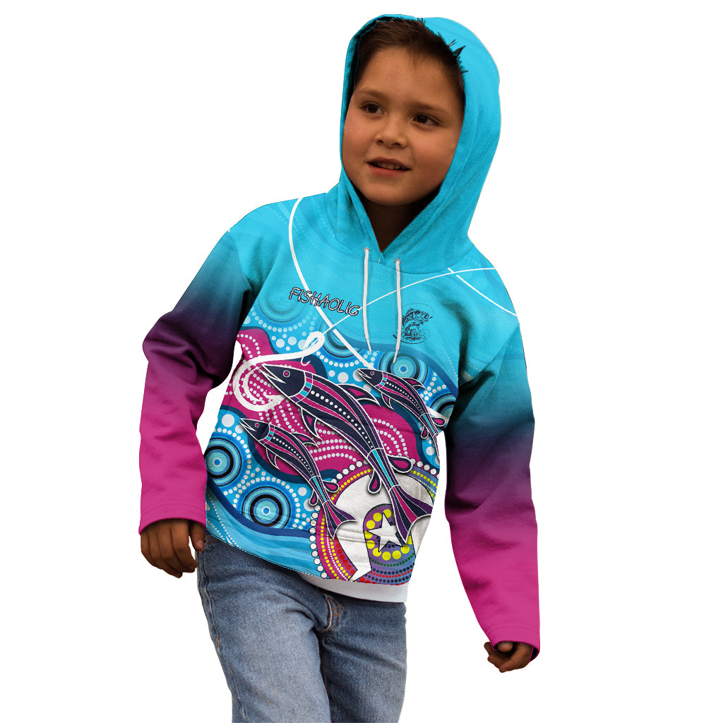 australia-fishing-kid-hoodie-fishaholic-with-the-dhari-symbol-and-aboriginal-pattern