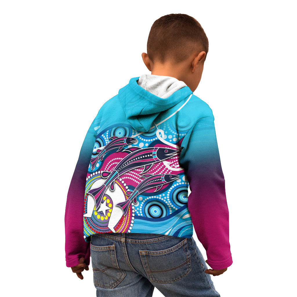 australia-fishing-kid-hoodie-fishaholic-with-the-dhari-symbol-and-aboriginal-pattern