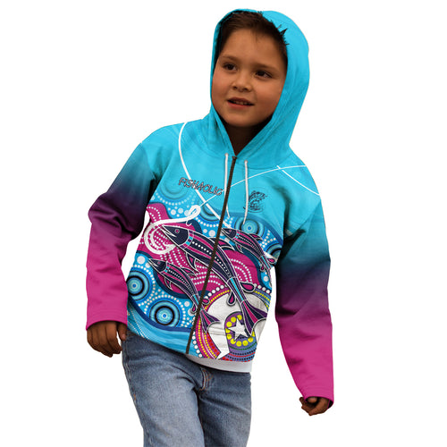 australia-fishing-kid-hoodie-fishaholic-with-the-dhari-symbol-and-aboriginal-pattern