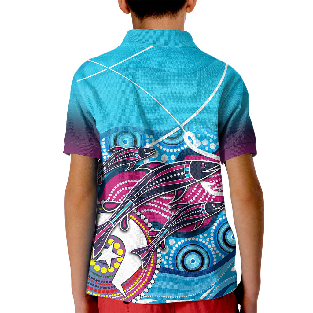australia-fishing-kid-polo-shirt-fishaholic-with-the-dhari-symbol-and-aboriginal-pattern