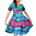 australia-fishing-kid-short-sleeve-dress-fishaholic-with-the-dhari-symbol-and-aboriginal-pattern