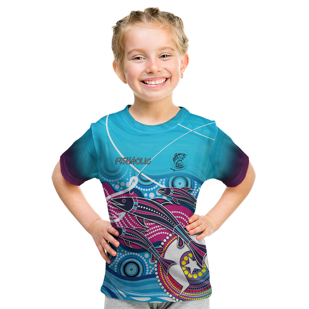 australia-fishing-kid-t-shirt-fishaholic-with-the-dhari-symbol-and-aboriginal-pattern