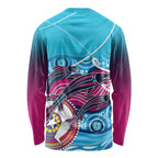 australia-fishing-long-sleeve-shirt-fishaholic-with-the-dhari-symbol-and-aboriginal-pattern