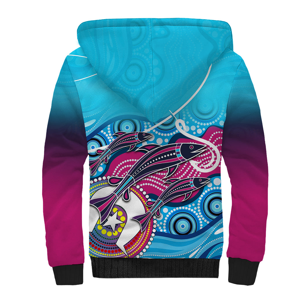 australia-fishing-sherpa-hoodie-fishaholic-with-the-dhari-symbol-and-aboriginal-pattern