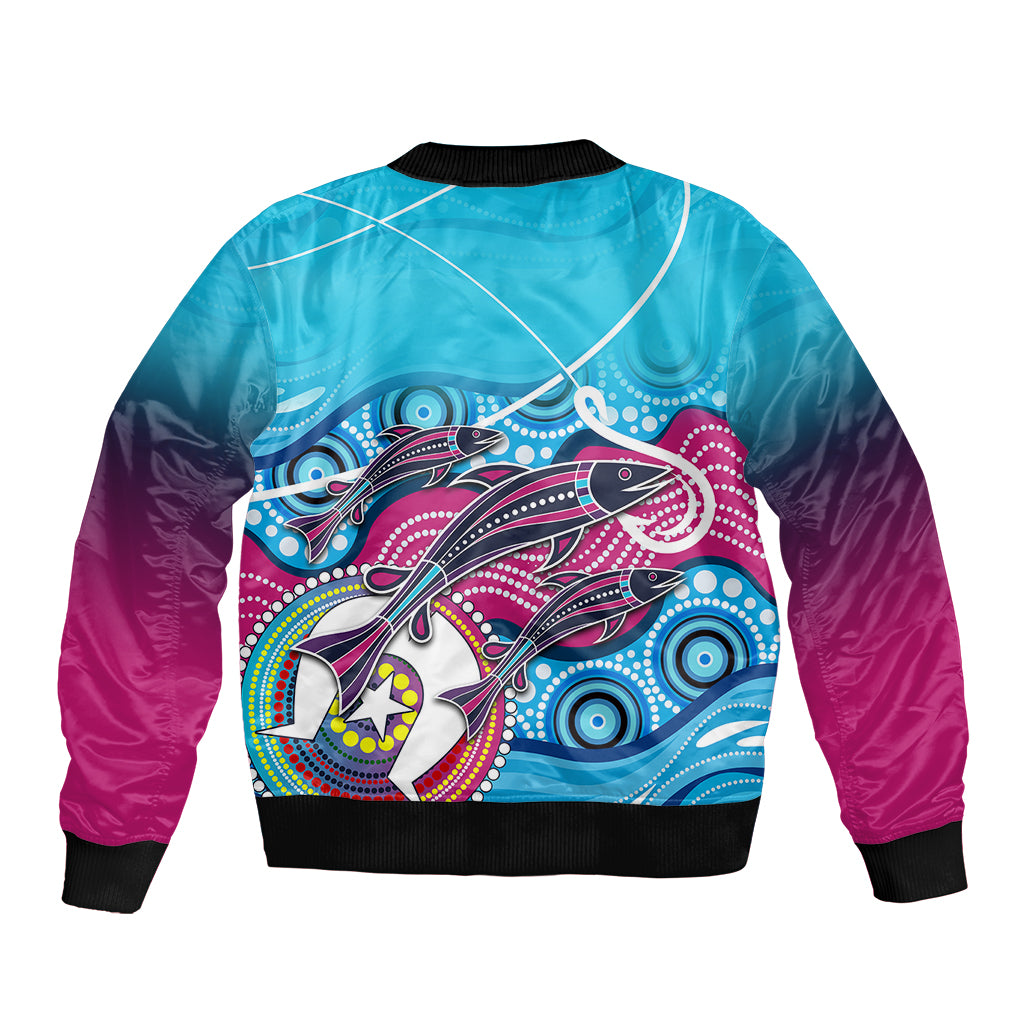 australia-fishing-sleeve-zip-bomber-jacket-fishaholic-with-the-dhari-symbol-and-aboriginal-pattern