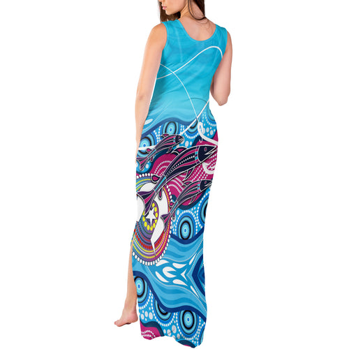 australia-fishing-tank-maxi-dress-fishaholic-with-the-dhari-symbol-and-aboriginal-pattern