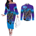 australia-fishing-couples-matching-off-the-shoulder-long-sleeve-dress-and-long-sleeve-button-shirts-hooked-on-fishing-with-aboriginal-patterns