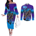 australia-fishing-couples-matching-off-the-shoulder-long-sleeve-dress-and-long-sleeve-button-shirts-hooked-on-fishing-with-aboriginal-patterns