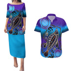 australia-fishing-couples-matching-puletasi-dress-and-hawaiian-shirt-hooked-on-fishing-with-aboriginal-patterns
