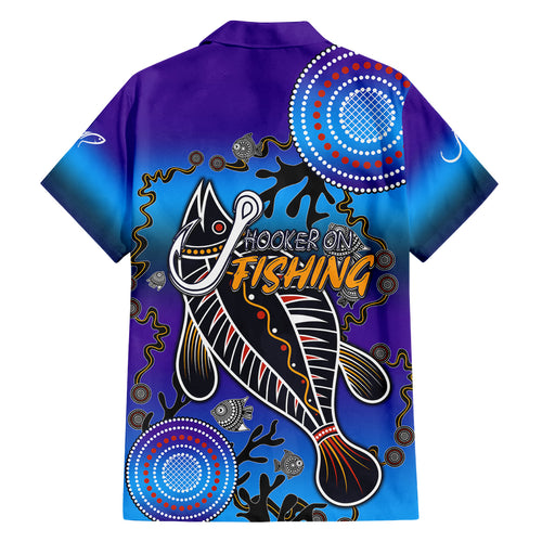 australia-fishing-family-matching-long-sleeve-bodycon-dress-and-hawaiian-shirt-hooked-on-fishing-with-aboriginal-patterns