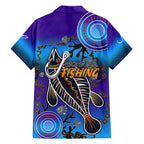 australia-fishing-family-matching-off-shoulder-maxi-dress-and-hawaiian-shirt-hooked-on-fishing-with-aboriginal-patterns