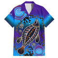 australia-fishing-family-matching-short-sleeve-bodycon-dress-and-hawaiian-shirt-hooked-on-fishing-with-aboriginal-patterns