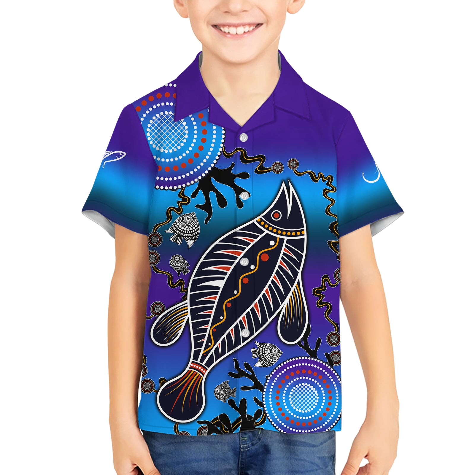 australia-fishing-kid-hawaiian-shirt-hooked-on-fishing-with-aboriginal-patterns