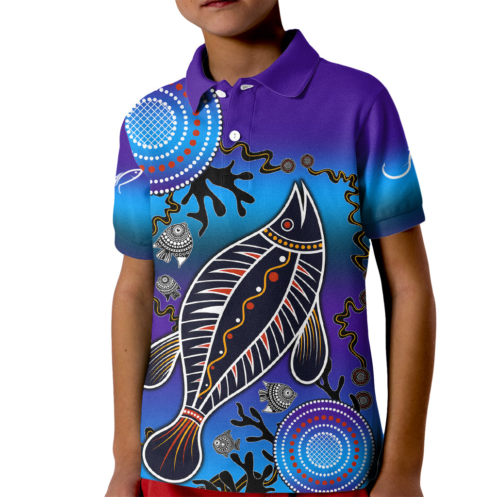 australia-fishing-kid-polo-shirt-hooked-on-fishing-with-aboriginal-patterns