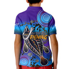 australia-fishing-kid-polo-shirt-hooked-on-fishing-with-aboriginal-patterns