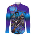 australia-fishing-long-sleeve-button-shirt-hooked-on-fishing-with-aboriginal-patterns
