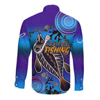 australia-fishing-long-sleeve-button-shirt-hooked-on-fishing-with-aboriginal-patterns