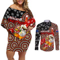 koalaty-christmas-couples-matching-off-shoulder-short-dress-and-long-sleeve-button-shirt-australia-koala-aboriginal