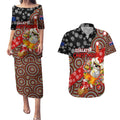 koalaty-christmas-couples-matching-puletasi-dress-and-hawaiian-shirt-australia-koala-aboriginal