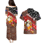 koalaty-christmas-couples-matching-puletasi-dress-and-hawaiian-shirt-australia-koala-aboriginal