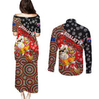 koalaty-christmas-couples-matching-puletasi-dress-and-long-sleeve-button-shirt-australia-koala-aboriginal