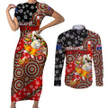 koalaty-christmas-couples-matching-short-sleeve-bodycon-dress-and-long-sleeve-button-shirt-australia-koala-aboriginal