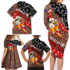 koalaty-christmas-family-matching-long-sleeve-bodycon-dress-and-hawaiian-shirt-australia-koala-aboriginal