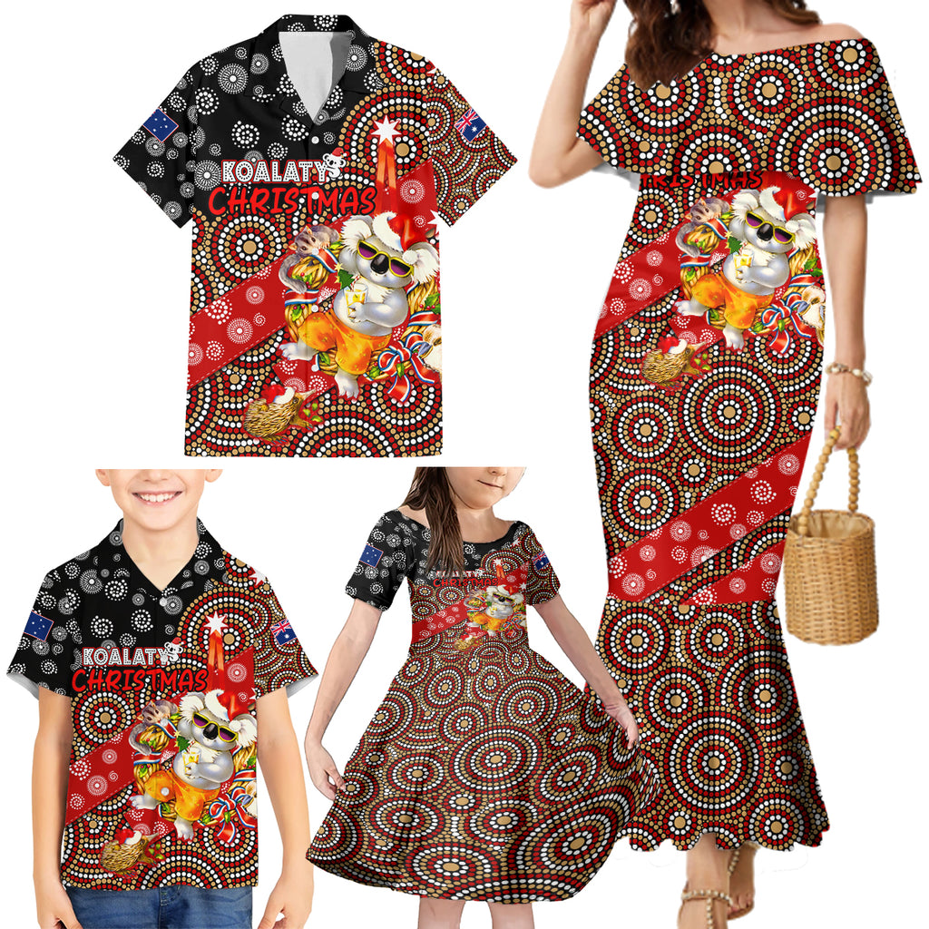 koalaty-christmas-family-matching-mermaid-dress-and-hawaiian-shirt-australia-koala-aboriginal