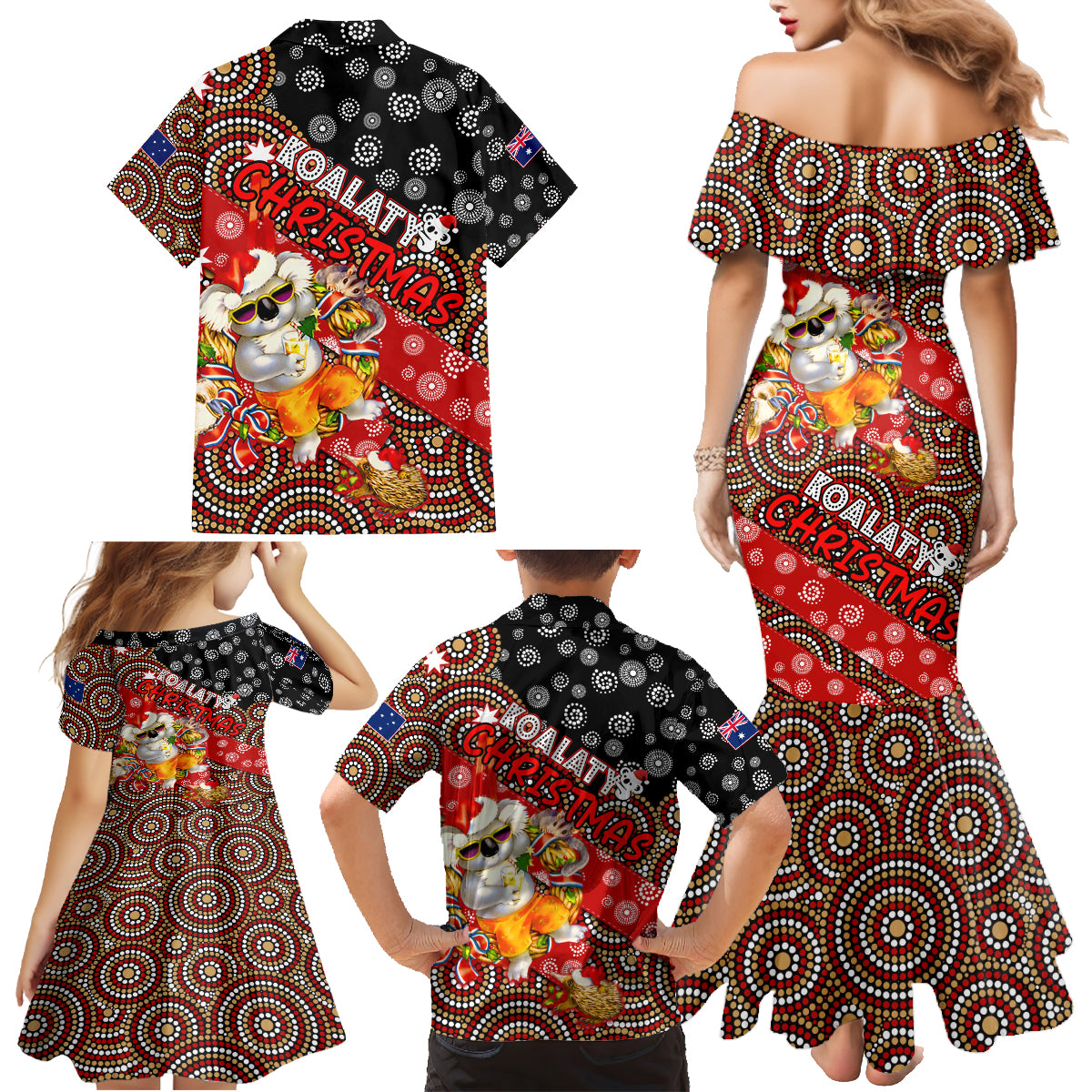 koalaty-christmas-family-matching-mermaid-dress-and-hawaiian-shirt-australia-koala-aboriginal