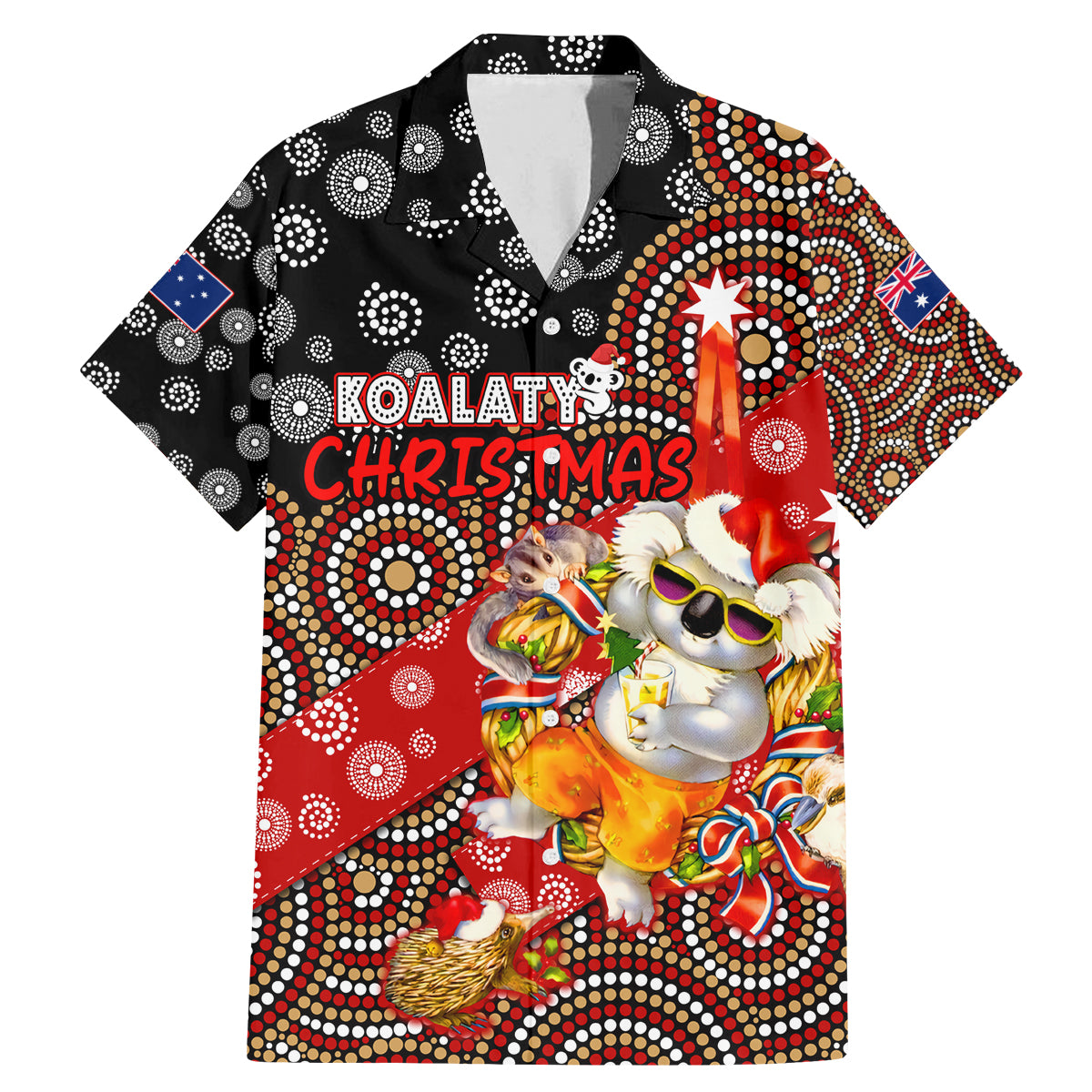 koalaty-christmas-family-matching-mermaid-dress-and-hawaiian-shirt-australia-koala-aboriginal