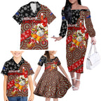 koalaty-christmas-family-matching-off-shoulder-long-sleeve-dress-and-hawaiian-shirt-australia-koala-aboriginal