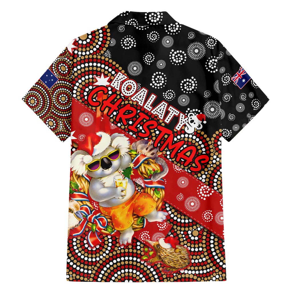 koalaty-christmas-family-matching-off-shoulder-long-sleeve-dress-and-hawaiian-shirt-australia-koala-aboriginal
