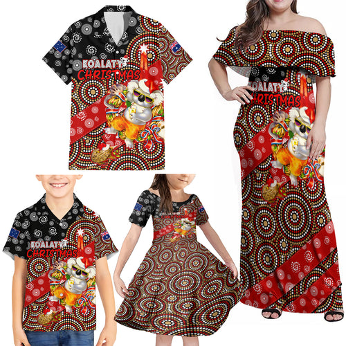 koalaty-christmas-family-matching-off-shoulder-maxi-dress-and-hawaiian-shirt-australia-koala-aboriginal